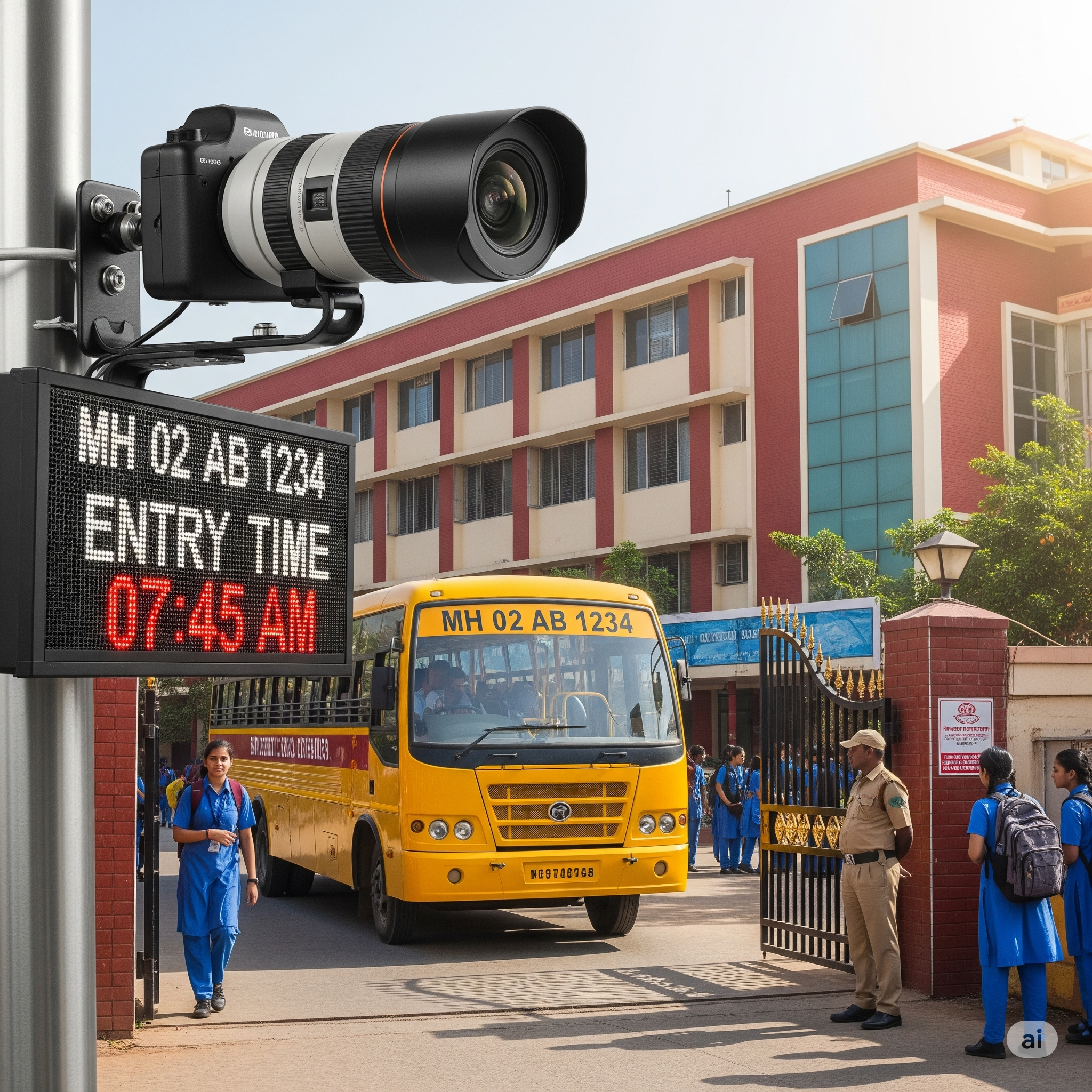 Vehicle Entry/Out Time Detection